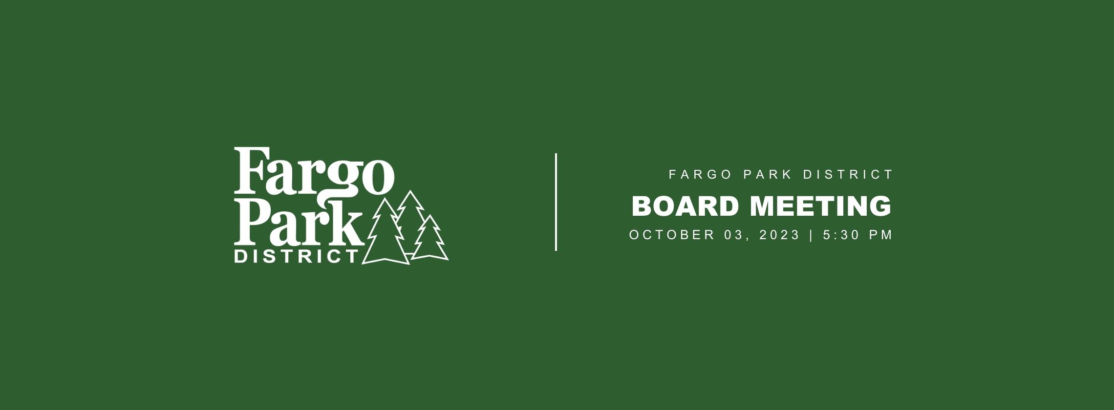 Park Board Meeting October Agenda 2023 Fargo Parks